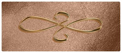 DNSEMP-L-601-BZ-SH-BZ Bronze Scroll Shimmer Bronze